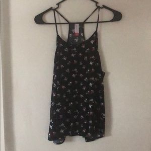 Floral Flowy Tank Top, Size XL